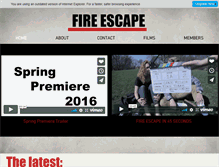 Tablet Screenshot of fireescapefilms.org